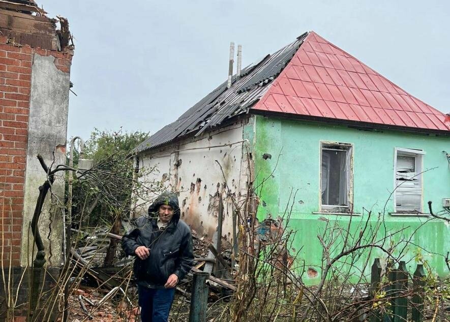 После обстрела села Белгородской области есть разрушения в пяти домах. Фото