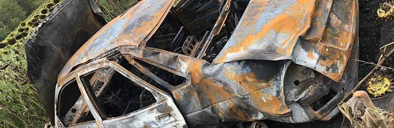 «Лада Приора» улетела в кювет и сгорела в Белгородской области 