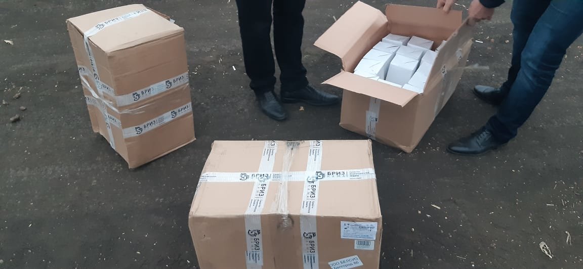 Изъятые на границе с Украиной фильтры для противогазов
