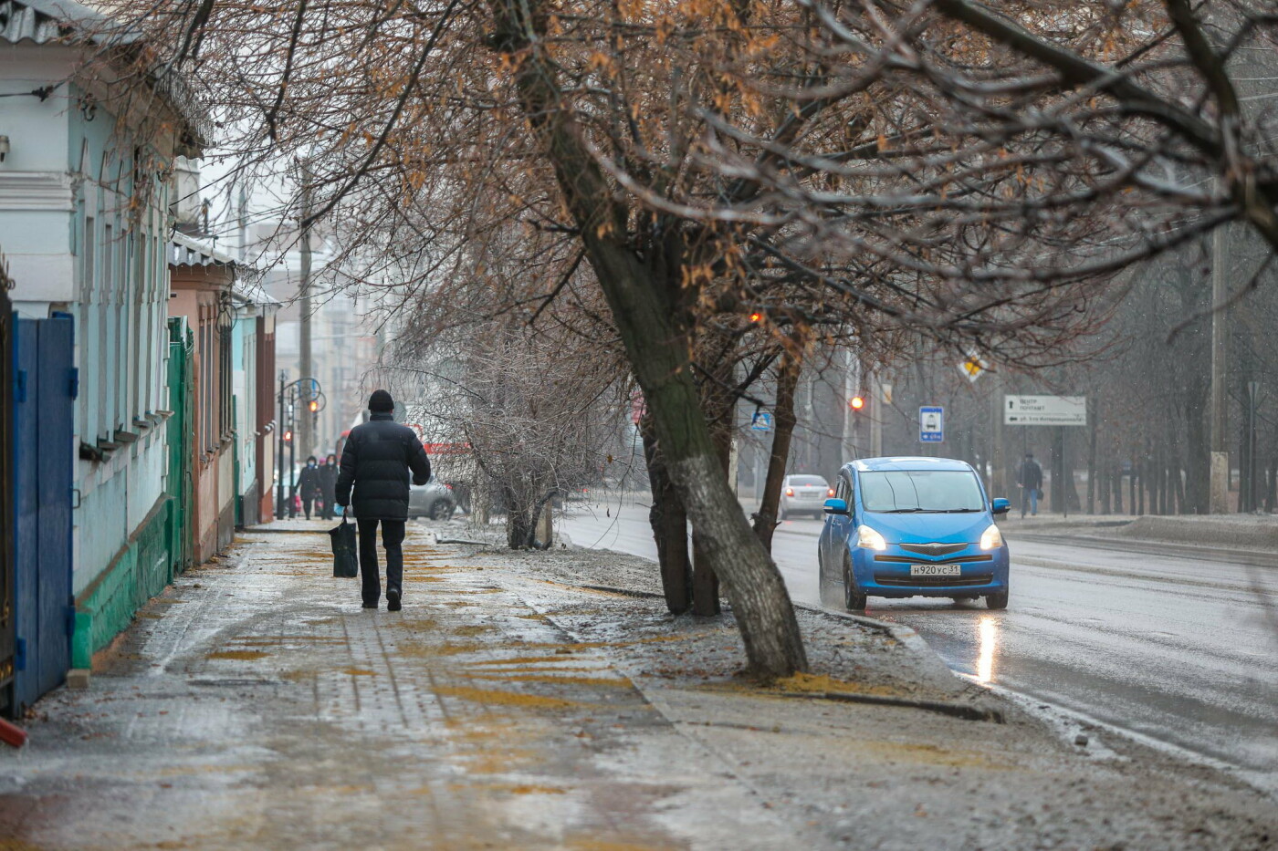 Последствия ледяного дождя в Белгороде