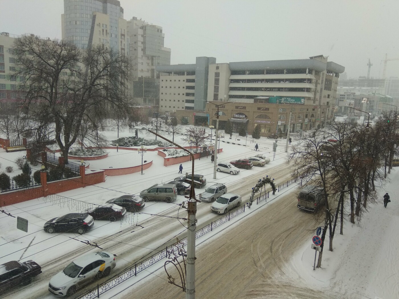Белгород накрыло снегом