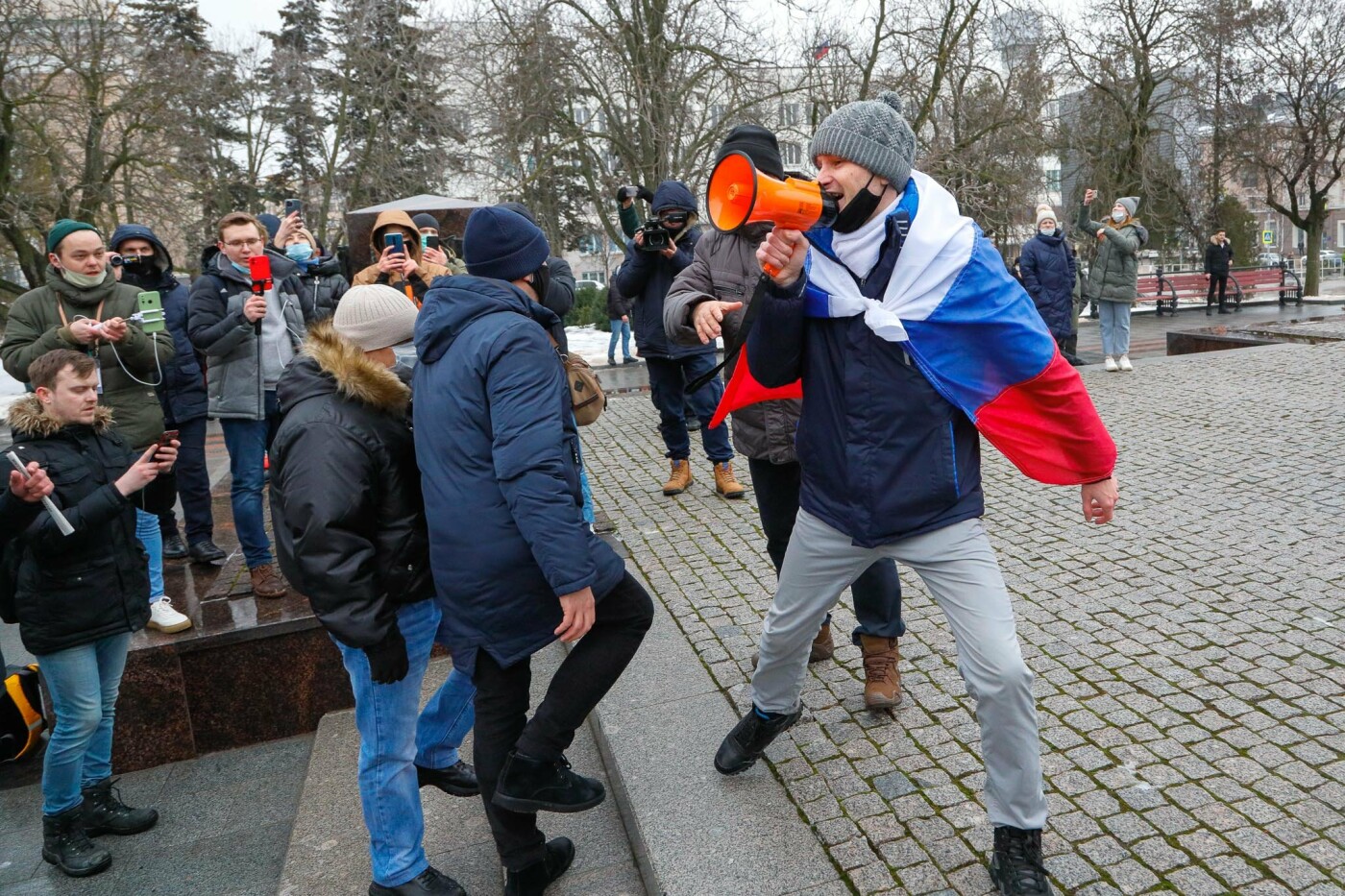 На протестном митинге в Белгороде