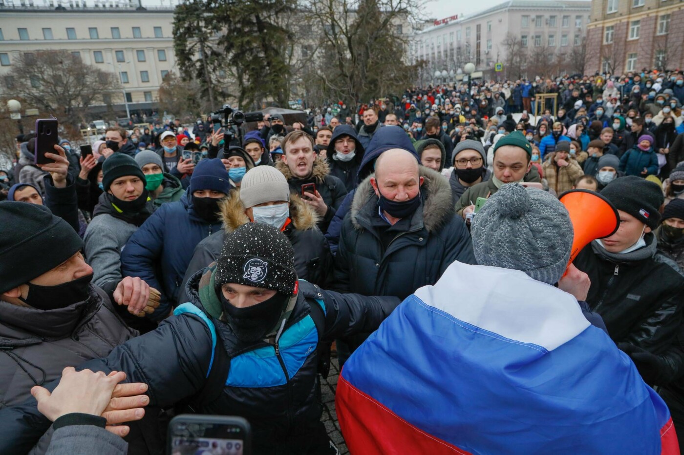 На протестном митинге в Белгороде