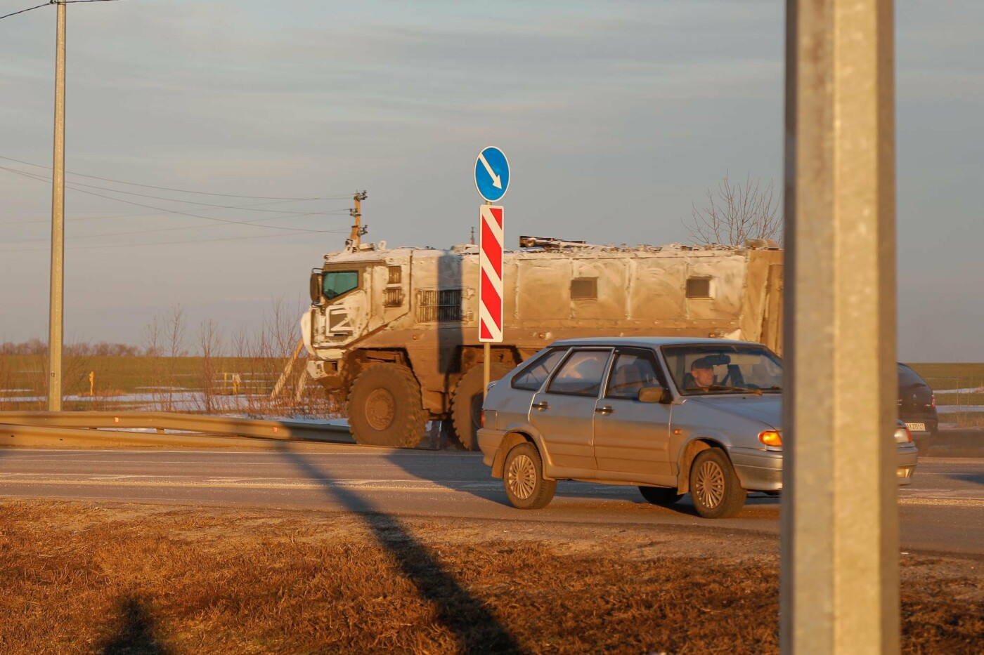 Вблизи российско-украинской границы в Белгородской области 24 февраля 2022 года